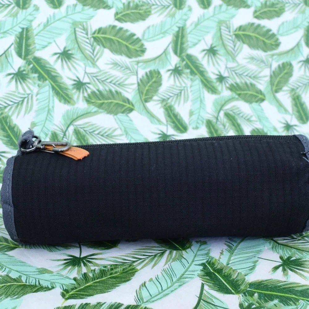Black & Orange Zip Up Tube Pencil Case